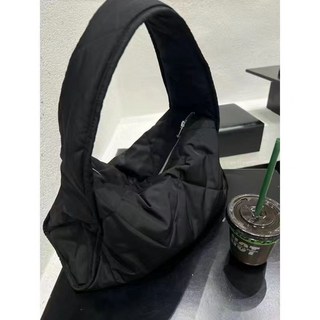 菱格絎縫大容量單肩包 輕便羽絨雲朵包 質感托特包