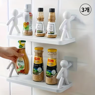 카인드루프 무타공 욕실 일자형 선반 3개