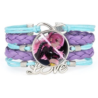 KPOP了獵魔女團拼色多層編織手鍊小清新寶石手環可調節手鐲小禮物, 1個, 62234013-25mm