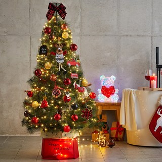 1.5m 크리스마스트리 장식 지네전구 풀세트 150cm 솔트리 조이레드플러스, 1.5M 조이레드플러스 풀세트 Q-2