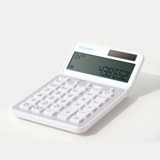 HA 샤프 고급형 일반계산기 각도조절 세무 회계 TAX 탁상용 전자계산기 EL-VN82 메탈화이트 12단