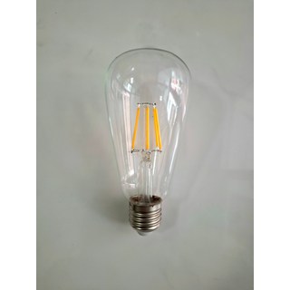 E27復古愛迪生LED燈泡，6W節能燈絲燈泡，透明裝飾燈泡, 白色, 1個