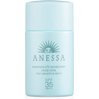 [아네싸 일본직구] ANESSA(아네사) 아네사 에센스 UV 마일드 밀크 미니 SPF35/PA+++ 무향료 단품 20mL, 1개, 1ml
