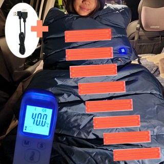 뜨끄니 USB 온열침낭 4개발열판 8개열판 워셔블 NO전자파 국산 (USB연장케이블증정), 1개, 4개열판 그린