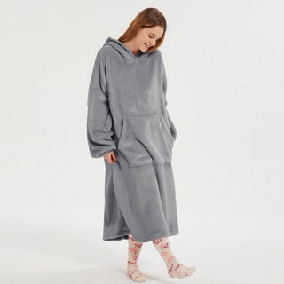 ROUGH DIA_플러피 빅 후드담요 입는담요 극세사 대형 후드 담요