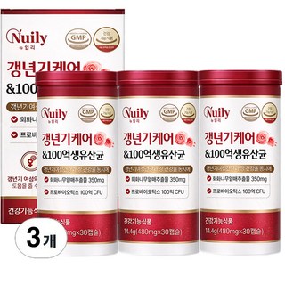 여성 갱년기 유산균 식약청인증 100억 생유산균 락토바실러스 애시도필러스 도담도담갱년기케어, 1개, 90회분