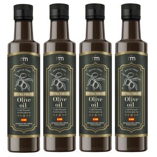 로얄트리 스페인 최상급 피쿠알품종 올리브오일 엑스트라버진 냉압착, 4개, 250ml
