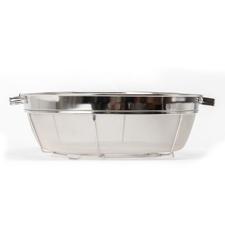 덕흥 스텐 원형 소쿠리 양수 350 세미 20메쉬, 1개