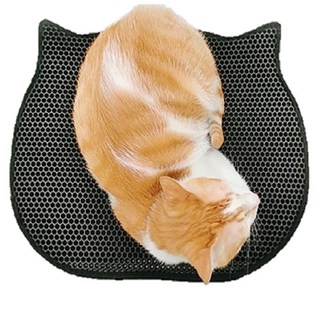 icat 寵喵樂 魔方頂入式貓砂盆，大號/特大號，下進上出，防外濺, EVA可愛貓臉墊, 1個