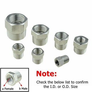 304 스테인리스 스틸 부싱 감속기 니플 파이프 피팅 암수 스레드 1/8 1/4 3/8 1/2 3/4 PT 에어 어댑터 커, REDUCER FEMALEMALE, B 3I8 BSP THREAD, A 1I4 BSP THREAD, 1개