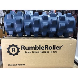 【教練先生】RumbleRoller 黑 藍 短 按摩滾筒 滾輪 瑜珈柱 31cm*13cm, 1個, 藍色標準版(較軟)RRC126