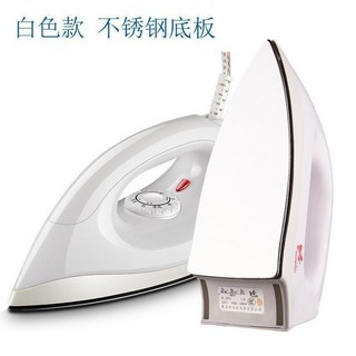 熱銷 現貨 手持電熨斗熨燙機 110v-220v家用 電熨斗 不加水調溫燙畫燙斗燙鉆除皺順滑底板干燙式燙衣電運斗, 白色不銹鋼底板