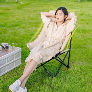 여행진심 와이드 캠핑 의자 경량 체어, 1개, 화이트