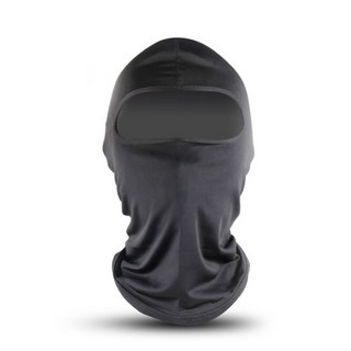 涼感防曬冰絲頭套 夏季防曬面罩 降溫冰涼魔術頭巾 防風透氣頭套, 黑色, 1個