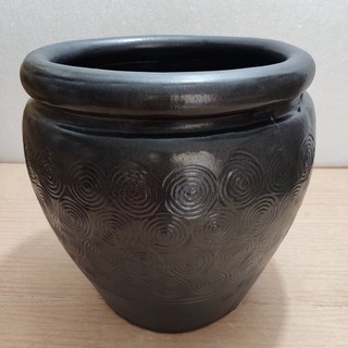 鵬宗小舖 苗栗水缸 1斗 古早味米甕 米缸 花盆 儲物桶 - 可放米 養魚 種花 貓狗糧 茶葉 招財 擺設 風水, 1斗黑色無蓋, 黑色