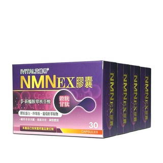 IVITAL艾維特 NMN EX膠囊 買3送1組【共4盒入 菸醯胺單核苷酸NMN 穀胱甘肽 珍珠粉 膠原蛋白 葡萄籽】, 4個, 30顆