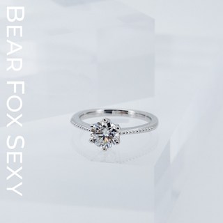 듀 실버925 랩그로운 모이사나이트 1캐럿 데일리 프로포즈 여성스러운 반지