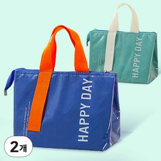 직장인 도시락가방 미니 런치백, 2개, 민트+블루, 민트+블루