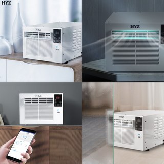 [cy] HYZ A01 이동식 창문형 캠핑 에어컨 스마트 텐트 에어컨 모기장 차박용 에어컨 280W에너지절약 스마트제습 터치패널 휴대용에어컨, A01 기계식모델(유럽형코드), 화이트