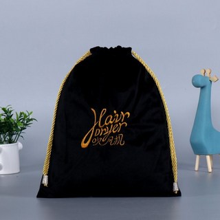 吹風機收納袋 酒店賓館民宿適用 電吹風機束口袋 防塵收納, 黑色高級絨23*26, 1個