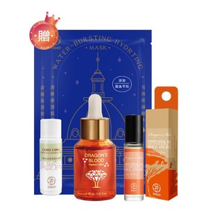 龍血求麗精華30mL套組 (含精油滾珠9mL、保濕面膜*2、水凝露20mL)，短效期優惠，一次體驗多重呵護，打造健康美麗肌膚。, 1個