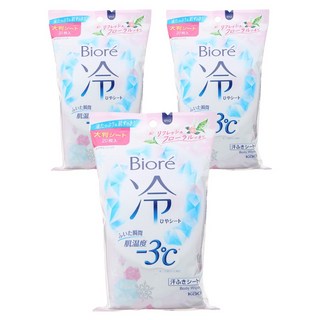 비오레 냉시트 리프레시 플로럴향 20매입, 3개