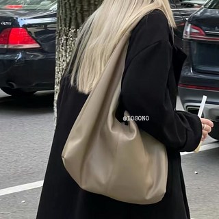 IOSONO韓版小衆簡約托特包，2025新款通勤百搭大容量單肩包斜挎包, 灰卡色款式