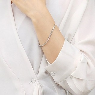 [쵸이젬] 천연 다이아몬드 2mm 3프롱 14K/18K 골드 테니스팔찌 다이아팔찌 명품팔찌 EVs2 (최고급형)