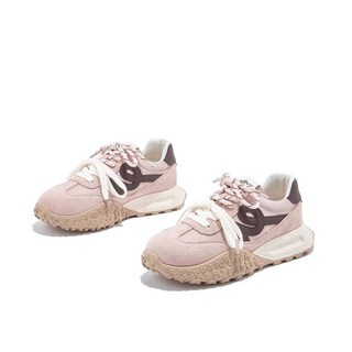 阿甘鞋 拼色女鞋 德迅鞋 休閒運動跑步鞋 厚底增高鞋 35-40