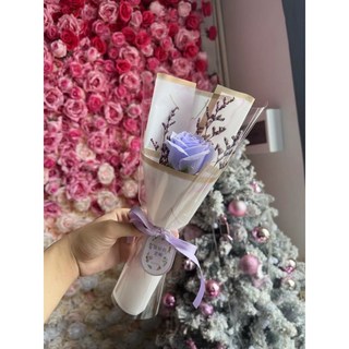 畢業禮物 星黛露花束 教師節禮物 情人節禮物 畢業娃娃 乾燥花束 迷你花束批發, 紫玫瑰（無禮物袋）, 1個