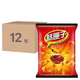 波卡 話匣子 玉米片 勁爆香辣, 52g, 12包