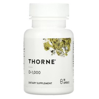 Thorne Research D-1000 베지테리안 캡슐, 90정, 1개