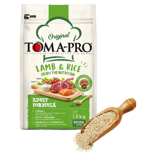 優格 Toma-Pro 毛髮柔亮配方 成犬 狗飼料 小顆粒 羊肉 米 添加藜麥新配方 犬糧, 1個, 3kg, 羊