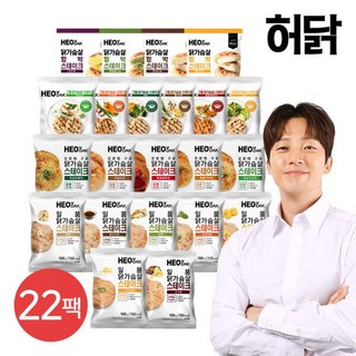 [허닭] 닭가슴살 스테이크 풀 패키지 22팩, 22개, 100g