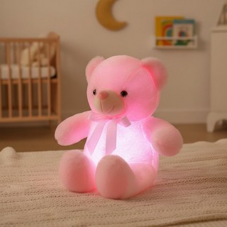 LED 곰인형 불빛 수면등 아이방 무드등 애착인형 생일선물, 상세페이지 참조