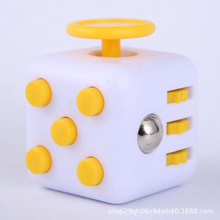 減壓骰子 3.4CM ABS材質, 1個, 白黃, 白黃