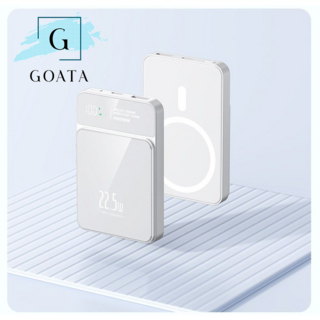GOATA 20000mAh 대용량 보조배터리 PD22.5W 슈퍼 급속충전15W 무선충전 맥세이프 보조배터리 항공 표준에 부합, 흰색