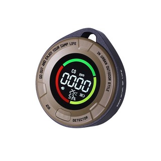 ADAMOUTDOOR 一氧化碳偵測警報器 防瓦斯中毒警報器 天然氣煤氣偵測器 警報器 露營小物 煤油暖爐必備, 一氧化碳偵測警報器 沙漠色, 1個