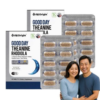 엔젯오리진 굿데이 테아닌 로디올라, 30정, 2개