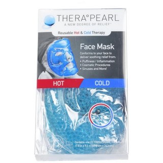 아이스팩 붓기 THERA° 진주 페이스 마스크 재사용 가능 젤 비즈가 포함된 핫 콜드 아이스 테라피 여드름 부어오른 얼굴 눈 긴장 위 유연 아이, Face Mask