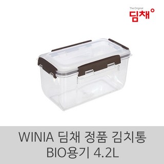 딤채 김치통 위니아 소형 김치용기 4.2리터 BIO용기, 1개, 4.2L