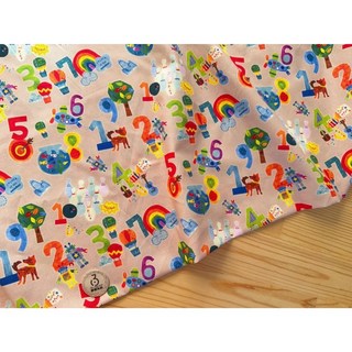 銅板布料 全棉布 彩色數字童趣 幅寬110cm 童裝/拼布/袋包/家飾/DIY/印花, 1個