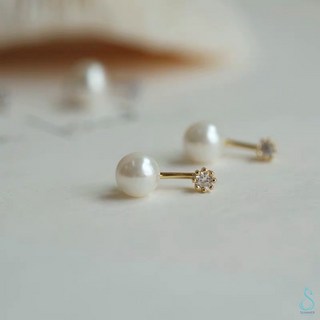 SUMMER韓 925純銀珍珠墜鑽耳環 兩用設計 時尚百搭