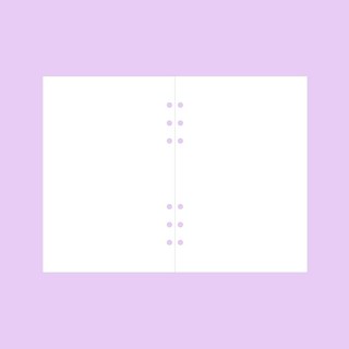 와우샵 DIY 6공 다이어리 속지 A6 A5, 무지 노트 [45장]