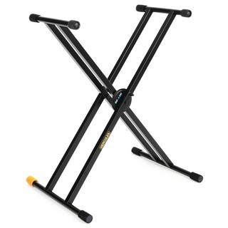 Hercules KS120B 高穩定度快速收折雙管叉型鍵盤架, 黑色, 1個