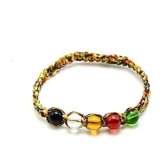 五行轉運珠手鍊，手工編織五色珠，平衡能量招好運，時尚百搭手環