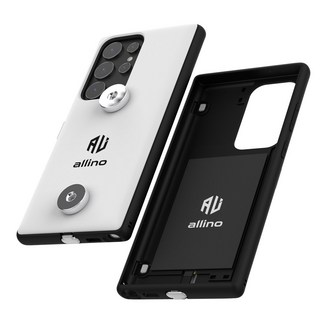 알리노 퍼펙트 핏 오토바이 자석 충전케이스 배달대행 충전거치대, 갤럭시S25울트라, 화이트