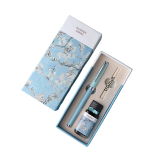 [국내배송/무료각인] Painter Series 반고흐 모란디 레트로 만년필 선물세트 (졸업 전역 입사 퇴사 선물 스승의날 기념), 반고흐 BLUE, 안함