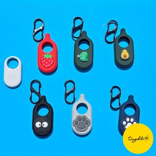 어린이미아방지 자동차 키 지갑 분실 방지 삼성 스마트태그2 호환 실리콘 케이스 키링 커버케이스, 2.디노팡팡