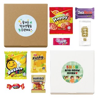 주주나라 어린이집 유치원 생일답례품 학생 학교 행사 시험 단체간식 구디백 간식선물세트, 30개, 갈색상자